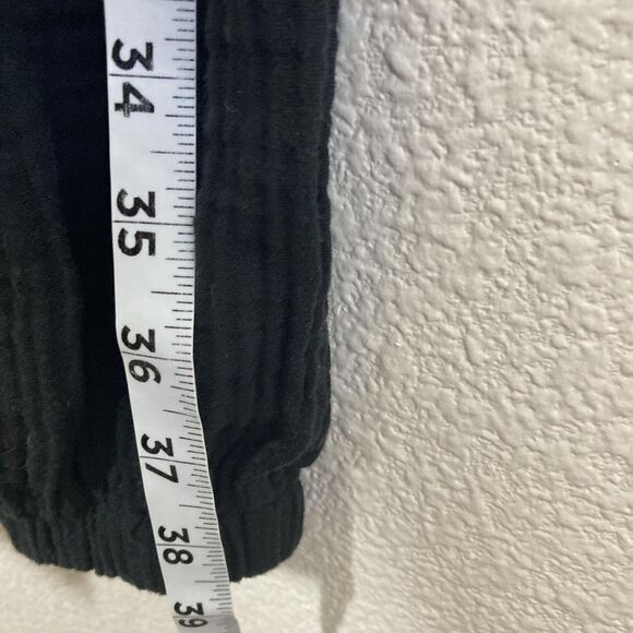 Z SUPPLY Jumpsuit Womens Medium Black Crinkle Gauze Elastic Waist ZP222233S - Picture 10 of 16